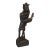 Mid-Century Balinese Macassar Ebony Cockfighter Sculpture - 12.5” For Sale