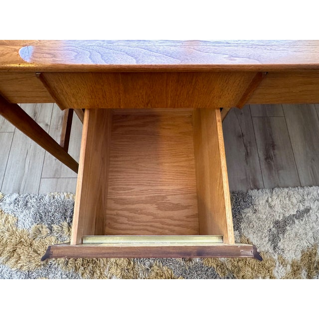 Mid Century Modern Writing Desk in Walnut by Barney Flagg for Drexel, 1960's For Sale - Image 9 of 13