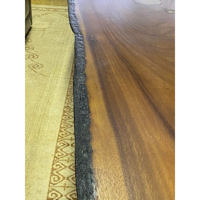 Coffee Organic & Natural Wood Long Coffee Table For Sale - Image 8 of 13