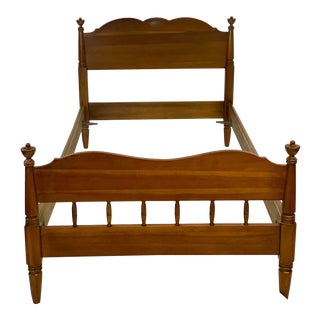 Mid 20th Century Vintage Raymond Sobota for Mt Airy Furniture Cherry Twin Bedframe For Sale