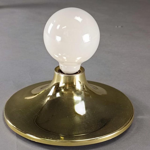 Vintage Golden Wall Lamps, 1960s, Set of 2 For Sale - Image 3 of 7
