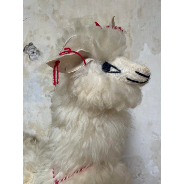 Off-white Vintage 1970s Large Handmade Alpaca Fur Sculpture For Sale - Image 8 of 11