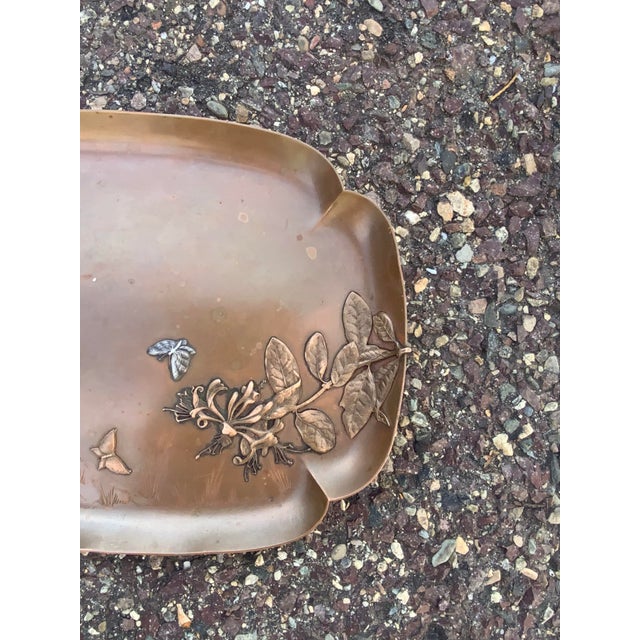 Gorham Manufacturing Company Late 19th Century Gorham Aesthetic Movement Mixed Metal Tray For Sale - Image 4 of 7