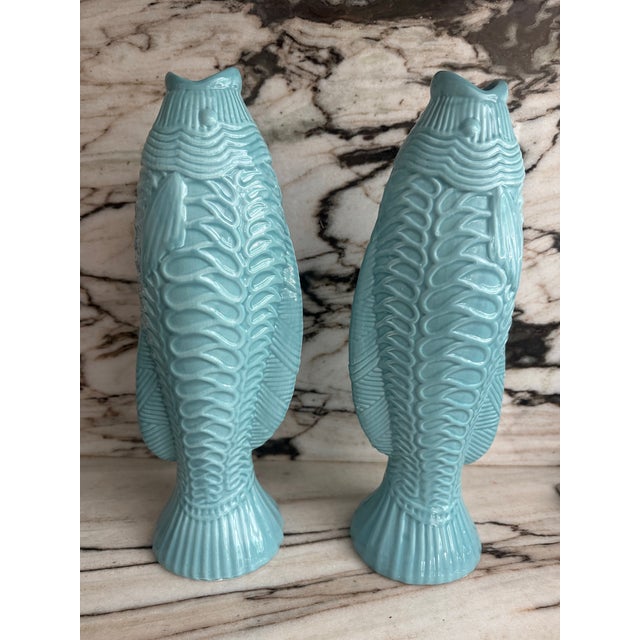 Koi Fish Shaped Vase, Pair For Sale In Miami - Image 6 of 6