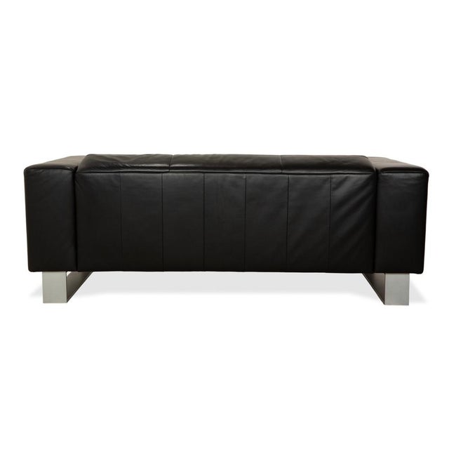 BMP 622 2-Seater Sofa in Black Leather from Rolf Benz For Sale - Image 12 of 14