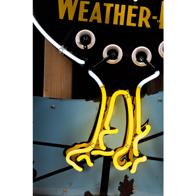 Metal Vintage Weather-Bird Shoes Single-Sided Porcelain Neon Sign For Sale - Image 7 of 9