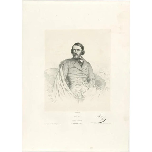 Le Gout-Gérard, Portrait of Joseph Méry, 19th Century, Lithograph For Sale - Image 10 of 10