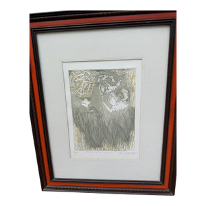 1977 Vintage Limited Ed. Carol Travers Lummus Etching Entitled Catcher in the Rye Two, No. 81 of 250