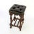 Late 19th Century English Arts & Crafts Tufted Dark Leather Square Stool For Sale In San Francisco - Image 6 of 11