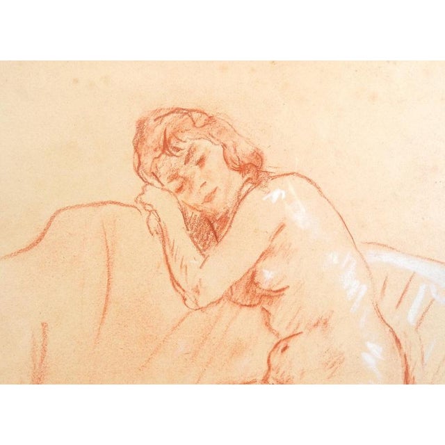 Ambrogio A. Alciati, Female Nude, Sanguine & Pastel on Paper For Sale - Image 9 of 12