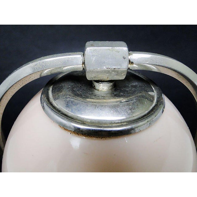 Glass and Metal Table Lamp, Germany, 1930s For Sale - Image 4 of 7