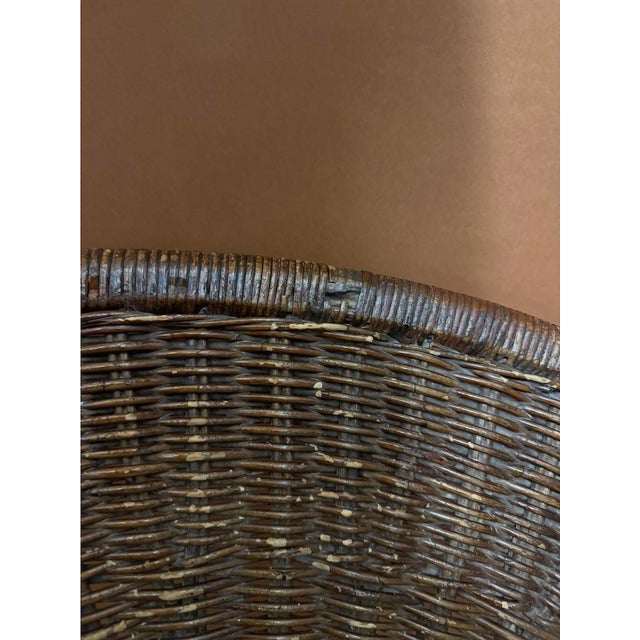 Brown Rattan Chair from Roberto Mango, 1960s For Sale - Image 8 of 10