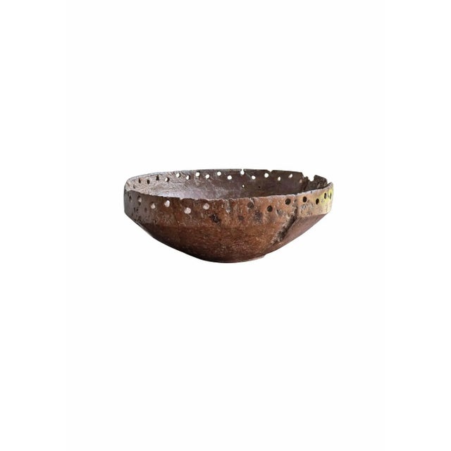 Monumental Early 20th Century Teak Burl Wood Bowl, Modern Organic For Sale - Image 6 of 9