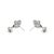 Metal VRJewels 1.9Ct Blue Sapphire & Diamond Floral Stud Earrings in 14k White Gold- A Pair For Sale - Image 7 of 12
