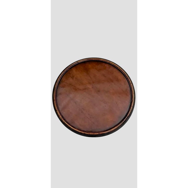 1990s Vintage Baker Furniture Round Tables Plant Stand Italian Neo Classic Walnut - A Pair For Sale - Image 5 of 6