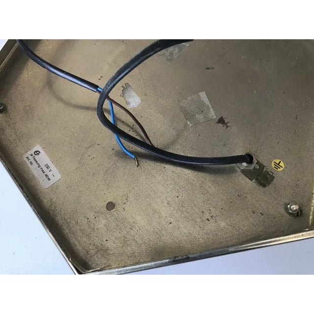 Art Deco Brass Glass Ceiling Lamp, 1960s For Sale - Image 12 of 18