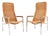 Vintage Chrome and Rattan Armchairs by Dirk Van Sliedregt for Gebroeders Jonkers Noordwolde, 1960s, Set of 2 For Sale
