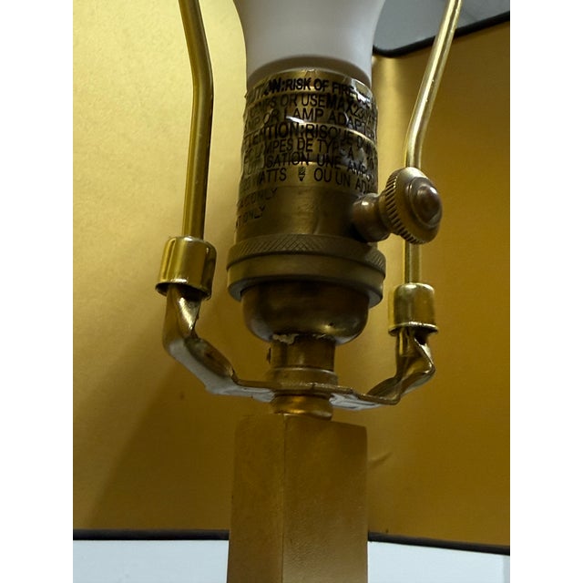 Restoration Hardware Clarke Open Brass Rectangle Floor Lamps, Pair For Sale - Image 9 of 12