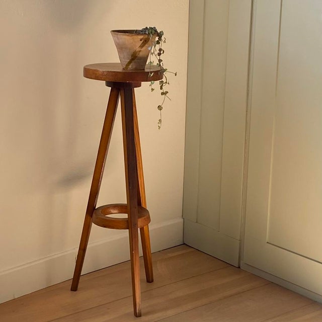 Modern Wooden Tripod Plant Stand, 1950s For Sale - Image 3 of 8
