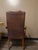 Queen Anne Vintage Hancock & Moore Queen Anne Mahogany Library Chair in Deep Brown Tufted Leather For Sale - Image 3 of 3