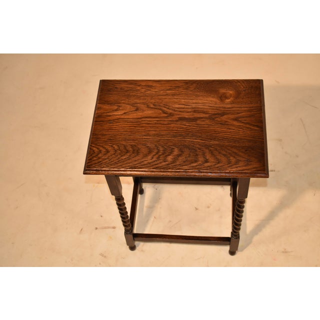 Circa 1900 Edwardian Oak Side Table From England For Sale In Greensboro - Image 6 of 7