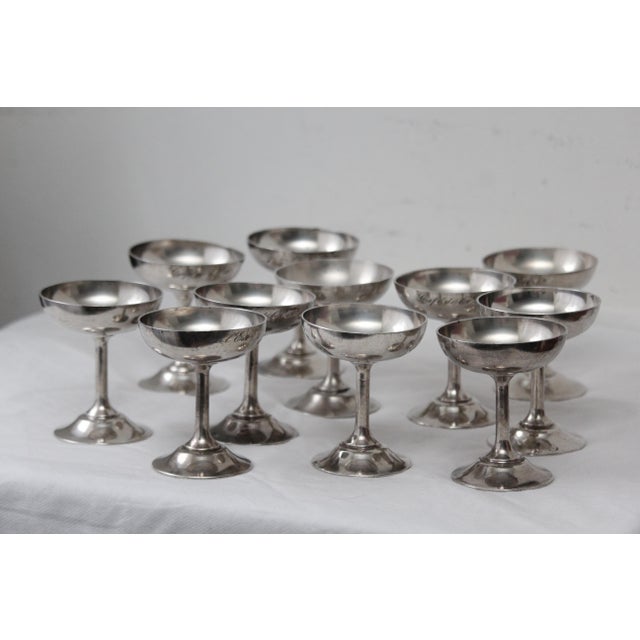 Silver Ice Cream Bowls, 1970s, Set of 11 For Sale - Image 10 of 18