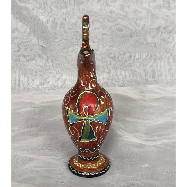 Mediterranean Deruta Miniature Italian Pottery Vase For Sale - Image 3 of 10