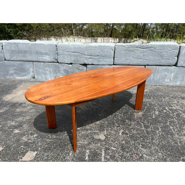 1980s Dining Table or Desk in the Manner of Charlotte Perriand, Solid Wood For Sale - Image 10 of 12