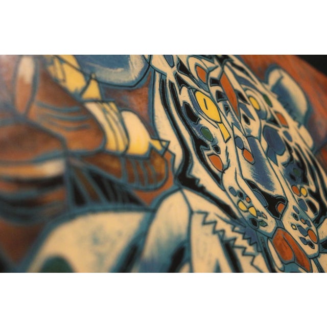 1990s Signed “White Tigers” Serigraph by Jiang Tiefeng For Sale - Image 4 of 8