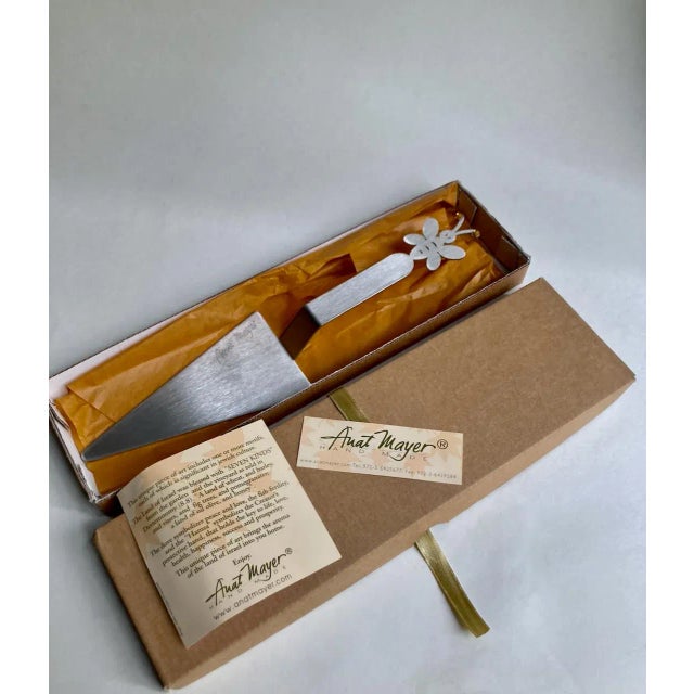 Vintage Handcrafted Anat Mayer Stainless Cake, Pie Server For Sale - Image 12 of 13