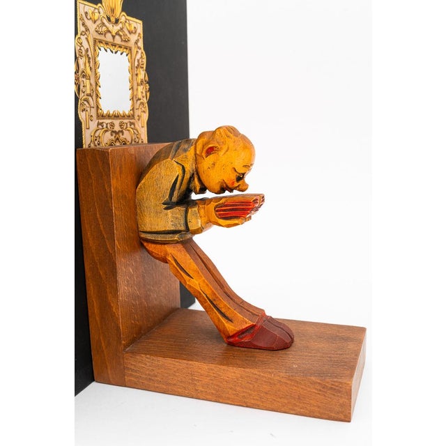 1920s Art Deco Carved Bookends, 1920s, Set of 2 For Sale - Image 5 of 13