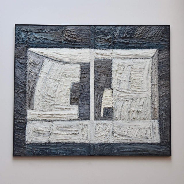 Max Gregor Carlsson, Abstract Composition, Mid 20th Century, Oil Painting For Sale - Image 6 of 6