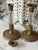 Antique French Empire Revival Gilt Brass & Cut Glass Candlesticks - A Pair For Sale - Image 10 of 13
