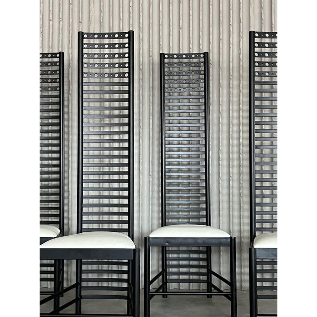 Vintage Steel Dining Chairs, 1980s, Set of 4 For Sale - Image 6 of 9