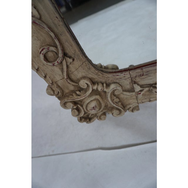 Italian Carved Painted Mirror 1940’s From Melissa Levinson For Sale In Los Angeles - Image 6 of 14