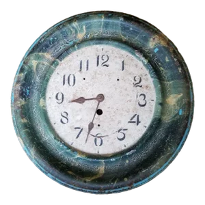 Antique Painted Tole Clock