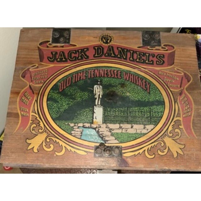 American 1960s Jack Daniel’s Vintage Wooden Box Whiskey Crate For Sale - Image 3 of 12