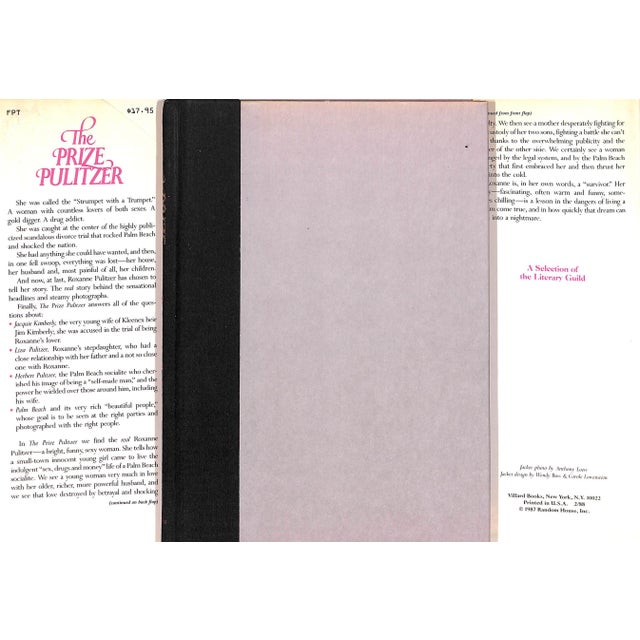 Traditional "The Prize Pulitzer: The Scandal That Rocked Palm Beach" 1987 Pulitzer, Roxanne For Sale - Image 3 of 5