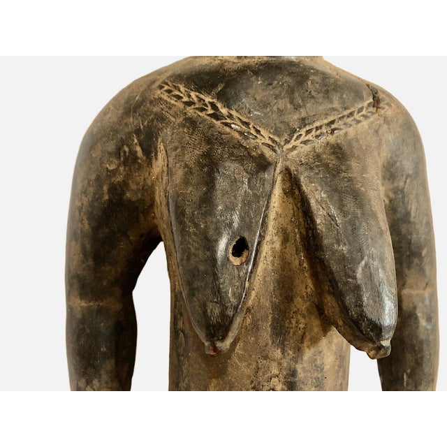 African Hand-Carved Wooden Female Figure For Sale - Image 4 of 13