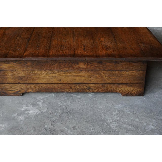 Brown Wabi Sabi Oak Coffee Table, Netherlands, 1970s For Sale - Image 8 of 10