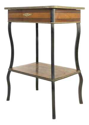 Antique Octagonal Tea Table in Wood, Italy, Early 20th Century