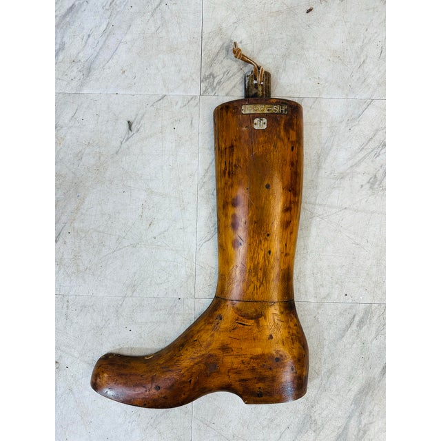 Antique Wooden Shoe Form For Sale - Image 4 of 6