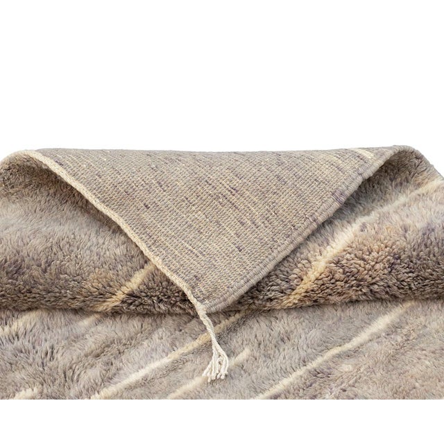 Brown Hand-Knotted Wool Premium Rug by Azele Studio For Sale - Image 8 of 12