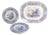 Set of Five 19th Century English Rare Floral Pattern Ironstone Dishes For Sale