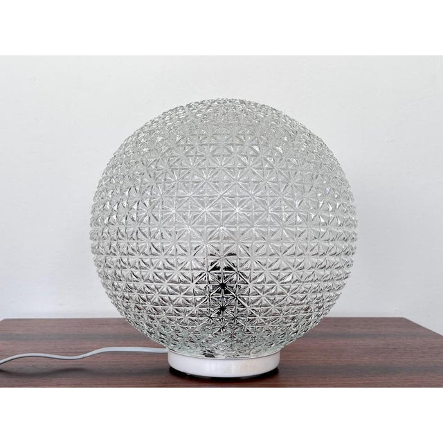Mid-Century Glass Table Lamp, Czechoslovakia, 1980s For Sale - Image 3 of 8