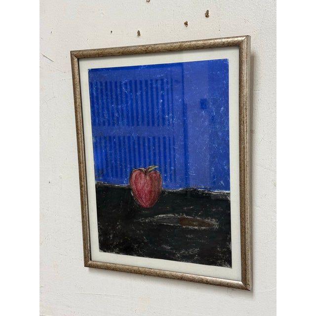 Pastel Apple Still Life Artwork, Framed For Sale - Image 9 of 12
