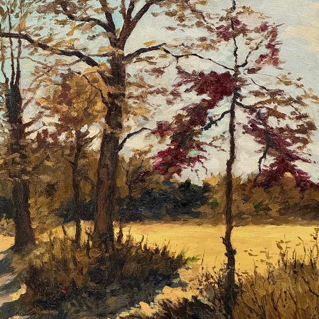 Framed Oil Painting on Canvas by Pierre Colson (1930-?) 'A Ray of Sunshine' For Sale - Image 12 of 16