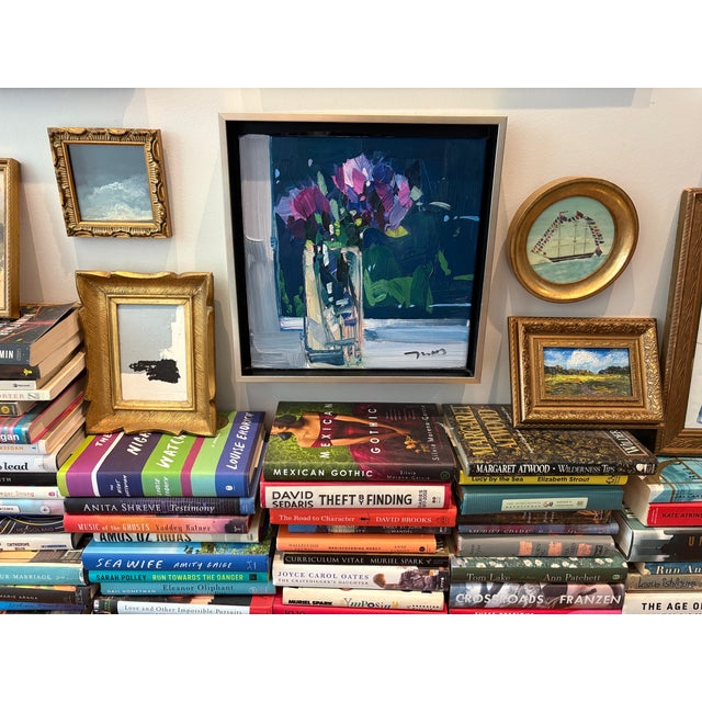 Contemporary Contemporary Original Abstract Expressionist Oil Still Life, Framed For Sale - Image 3 of 6