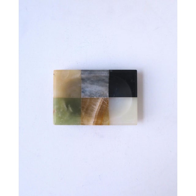 Postmodern Marble Onyx Soap Dish For Sale - Image 3 of 14