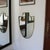Vintage Italian Patinated Brass Shield Mirror, 1950s For Sale - Image 9 of 14